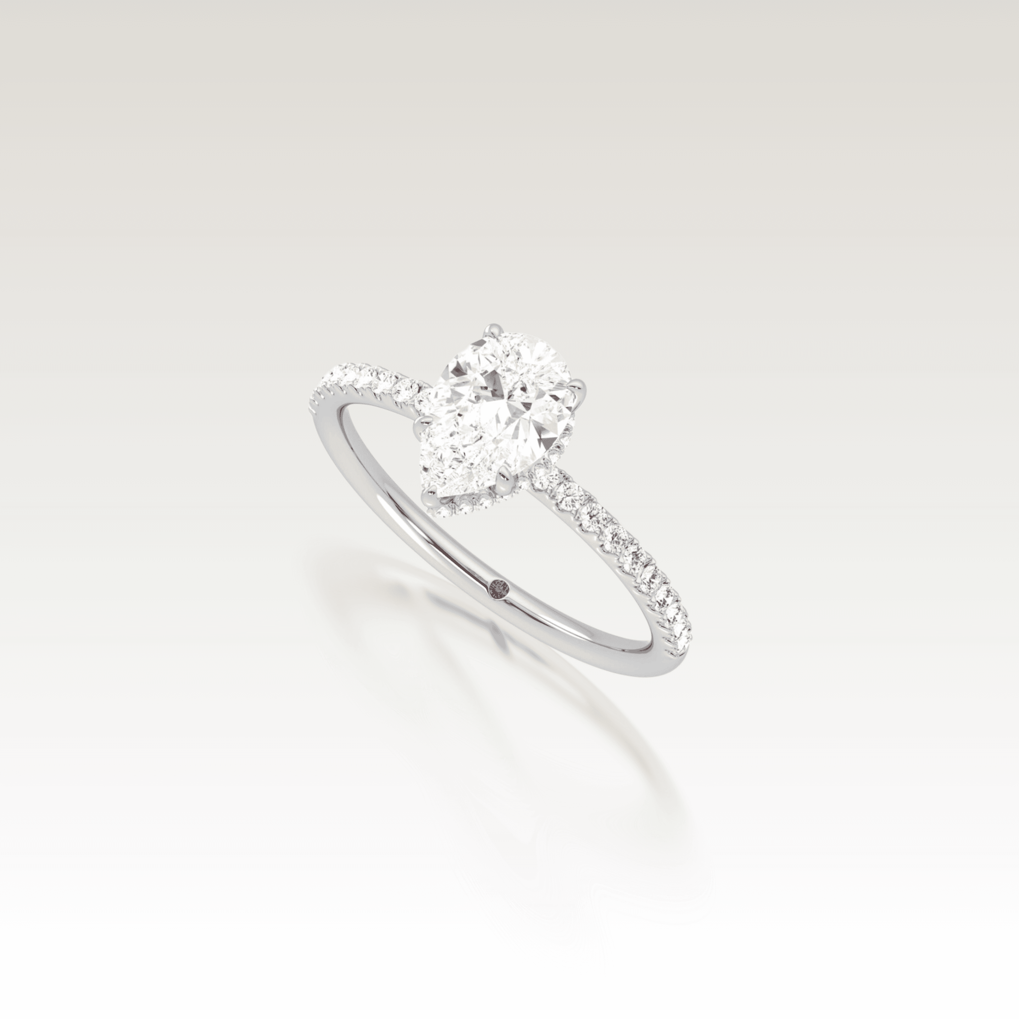 Pavé Pear Love Knot Diamond Ring image 4
