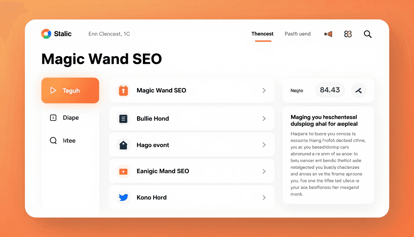Listybox dashboard showing Magic Wand SEO tool with optimized listing