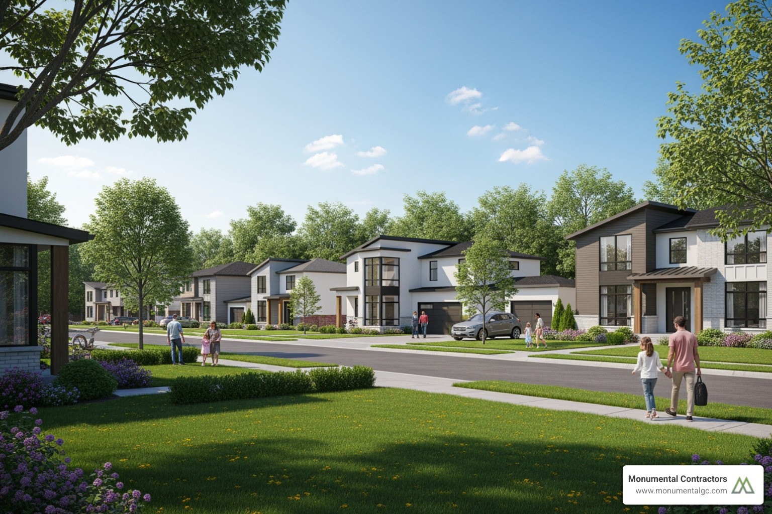 New community development in Virginia featuring modern architecture and landscaping - Virginia new home builder