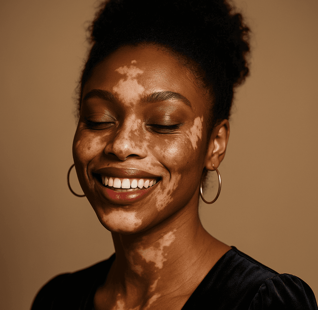 Woman with vitiligo