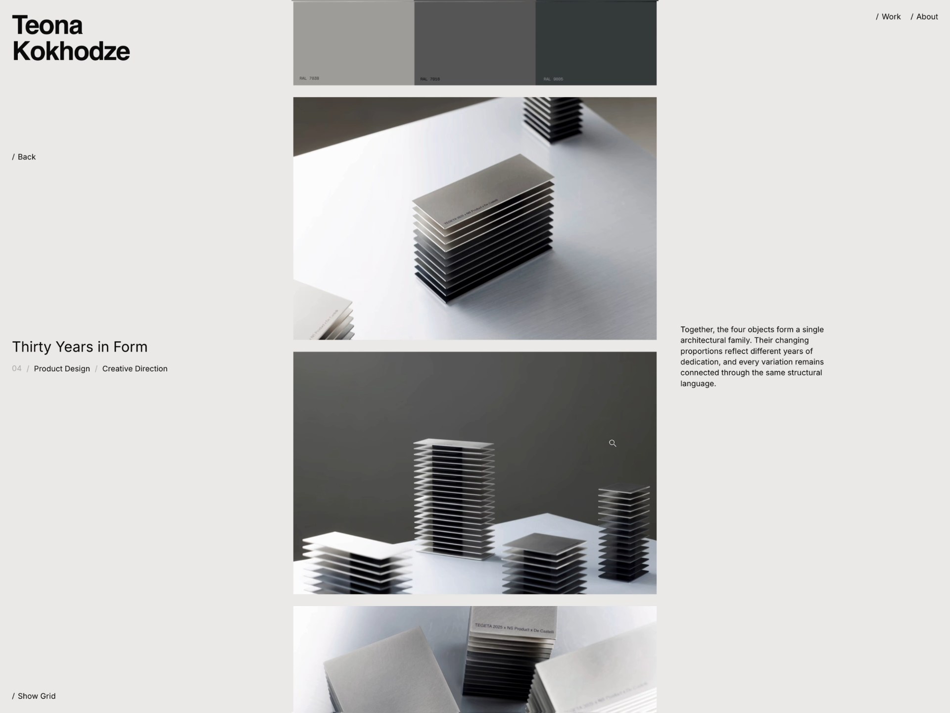 Teona Kokhodze portfolio, Thirty Years in Form