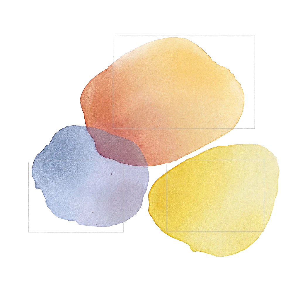 Abstract watercolor illustration representing layered biological data