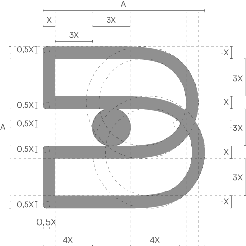 Construction du logo de Beloeil Graphisme