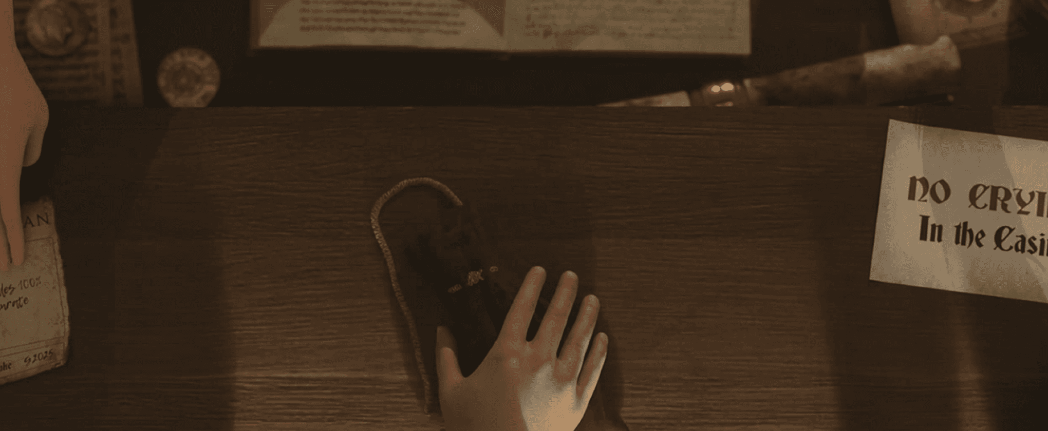 No Crying in the Casino Trojan Arena banner