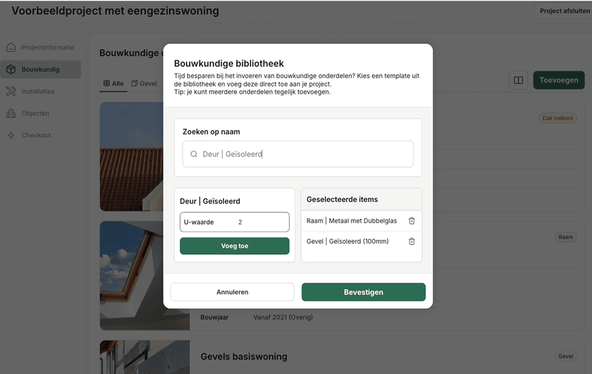Resultaten klaar om het energielabel af te melden in Label-wise