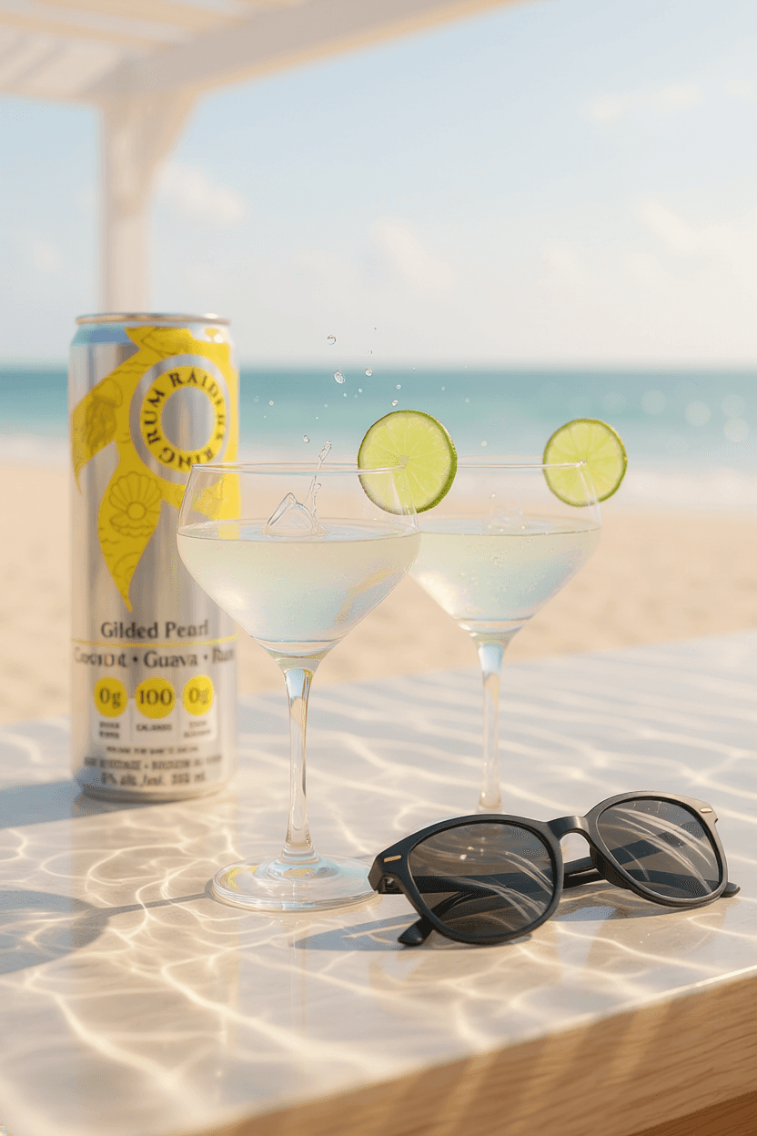 3D doughnut box in a café setting, shown in three-quarter view with coffee cups, highlighting final branded packaging for coffee and doughnut shop.