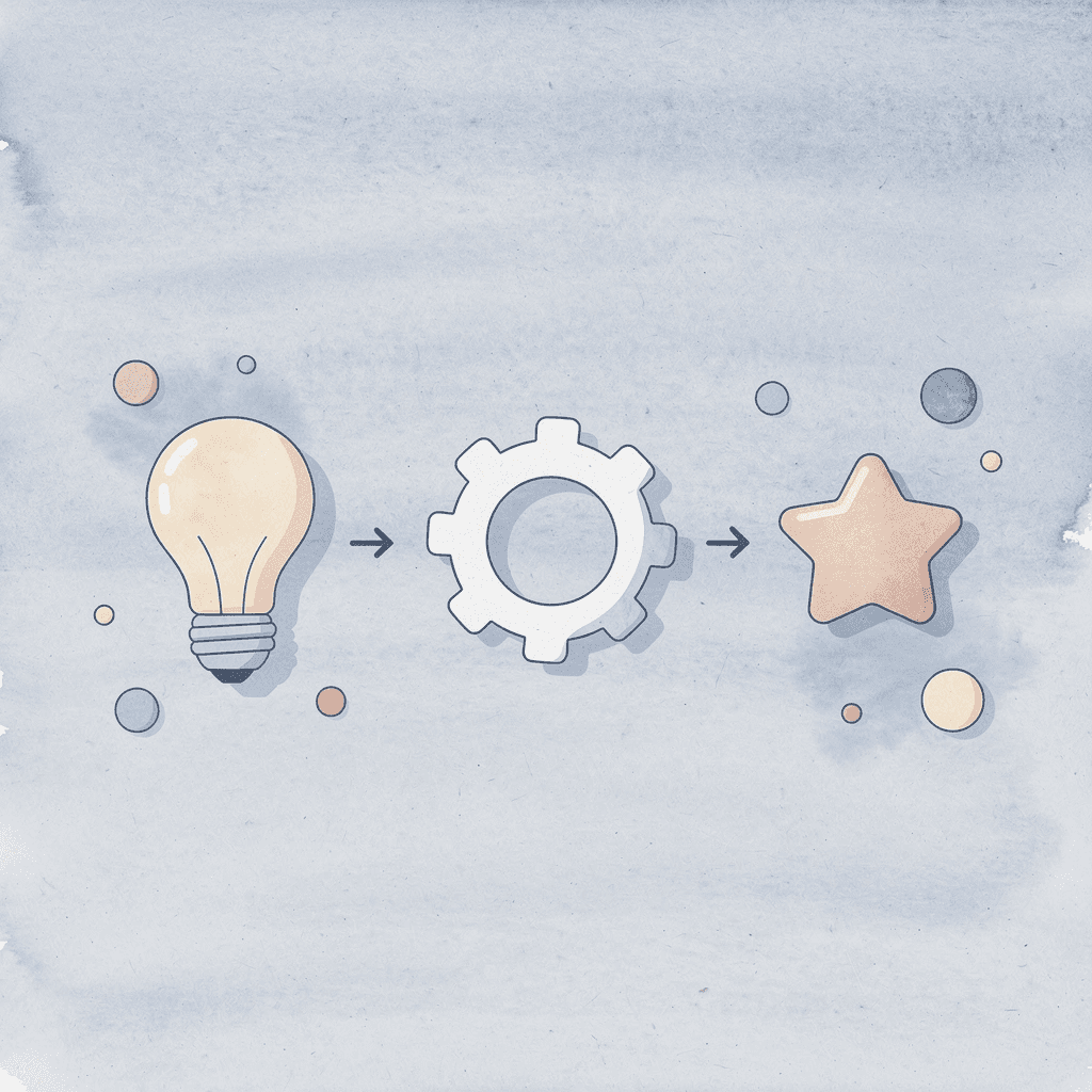  Three icons showing educational progression from early learning to formal education