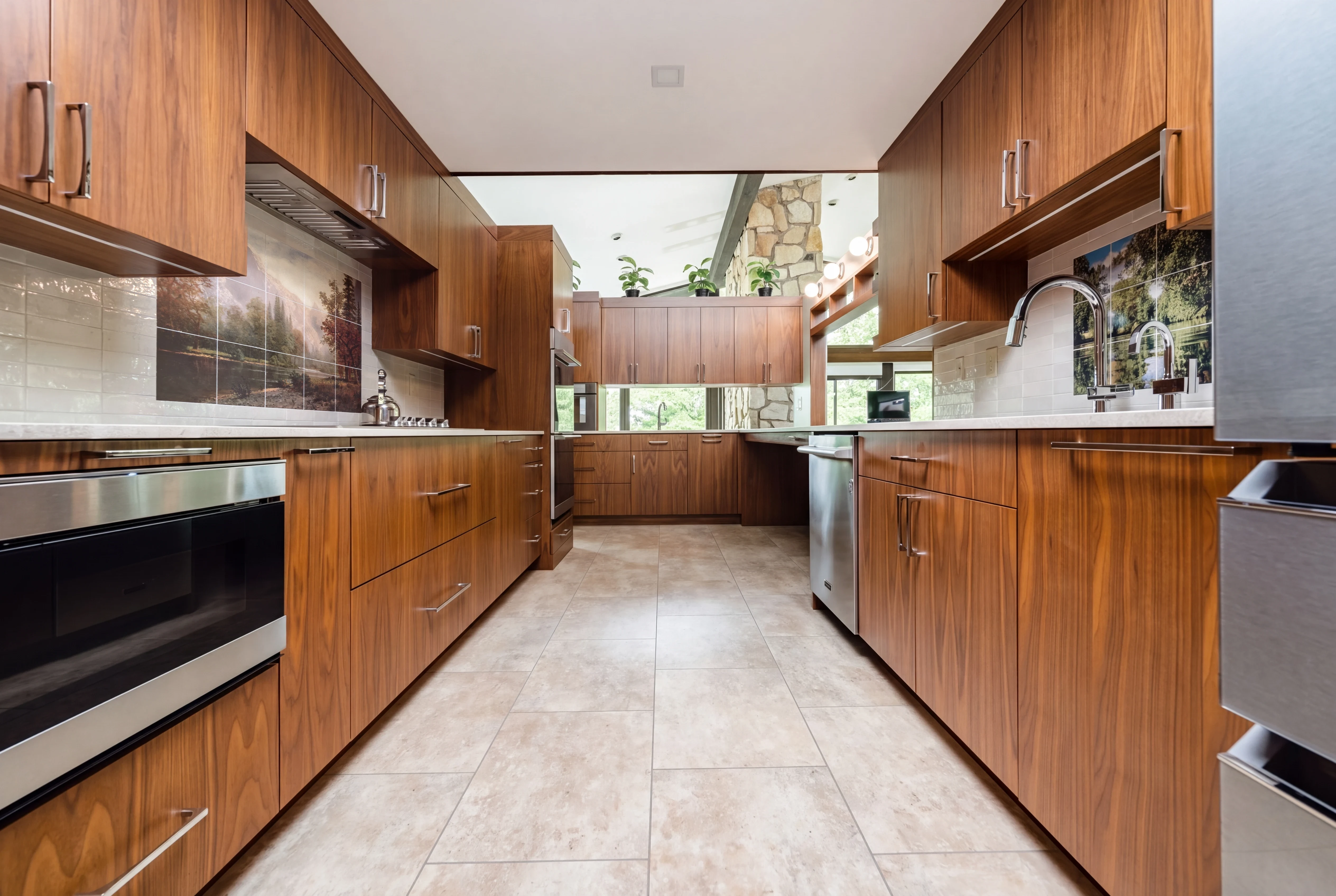 Refined Usonian kitchen renovation in Evans City, PA by Haute Designs