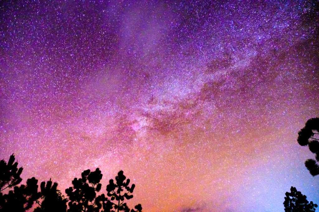 Starry sky in Phu Kradueng National Park, Thailand