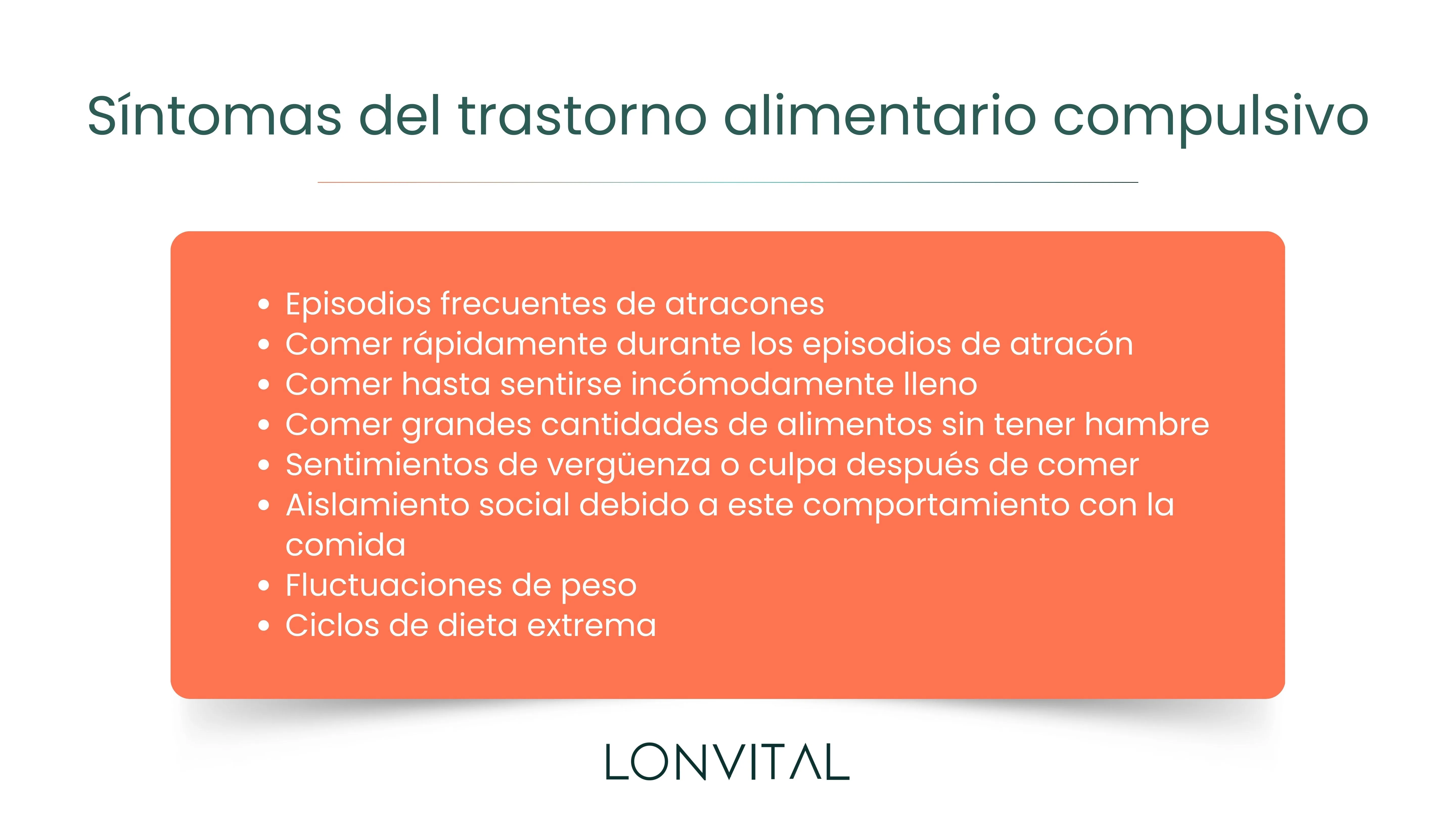 Síntomas del trastorno alimentario compulsivo