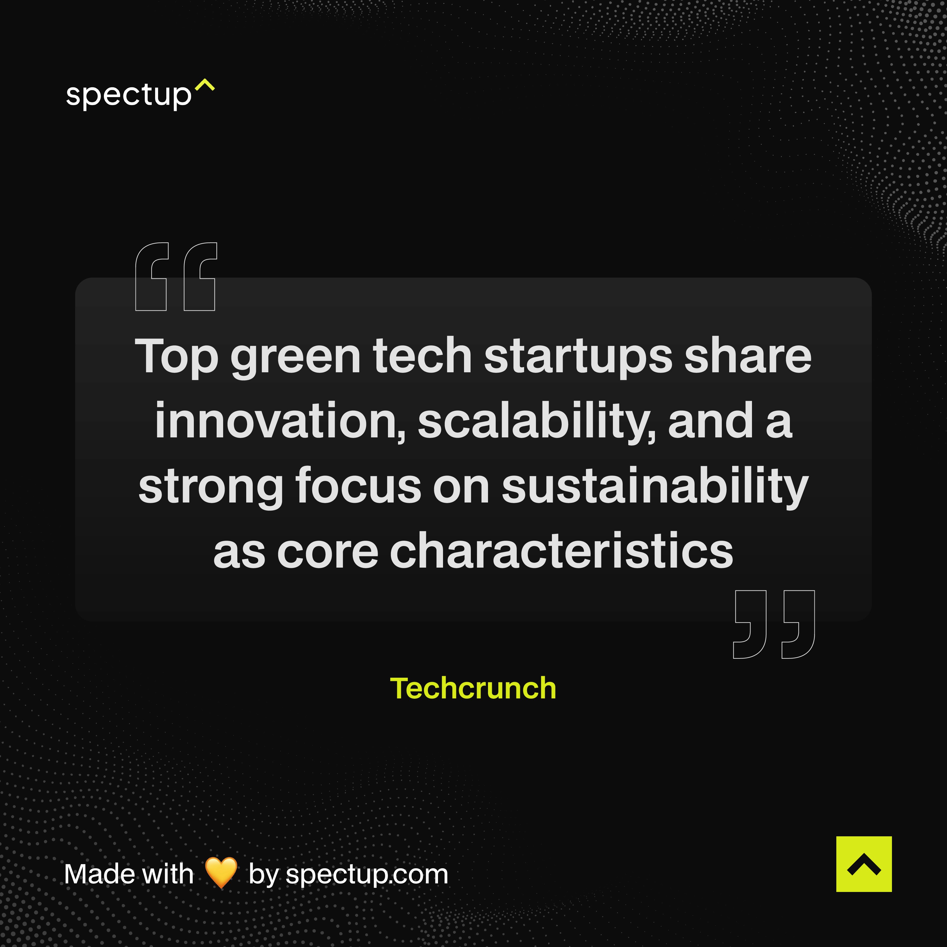 Infographic: TechCrunch about Top Green Tech Startup