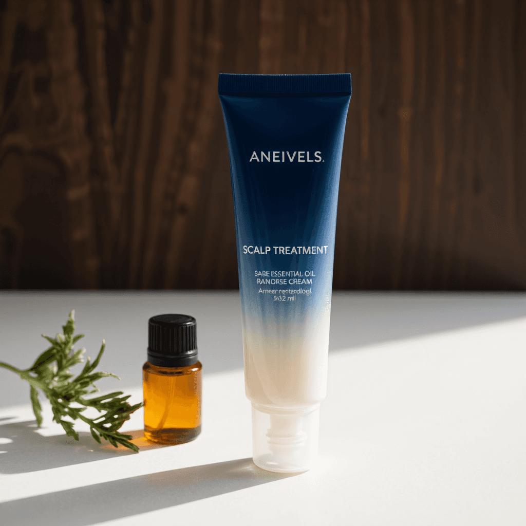 product photography of tube of scalp treatment