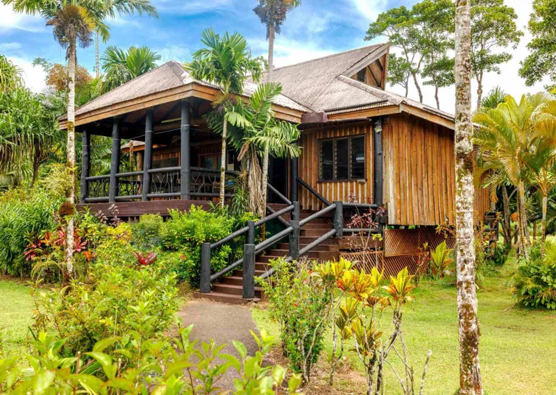 Treehouse dormitory at a beachside resort in Fiji, Pacific Harbour
