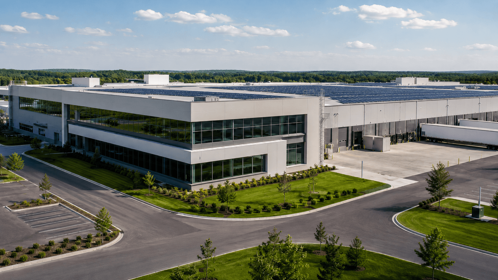 Modern commercial building exterior