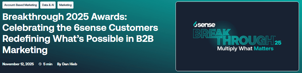 Marketing Spotlight: 6sense Marketing Strategy Future Plans and Growth Indicators