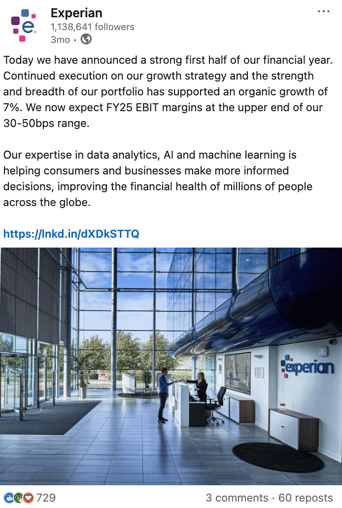 Marketing Spotlight Experian social media
