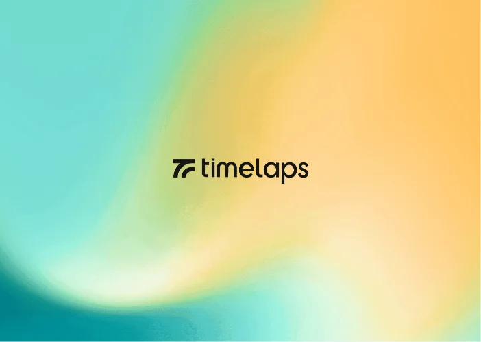 Timelaps brand guidelines — visual identity system documentation including logo usage, color palette, and typography standards for a B2B SaaS brand