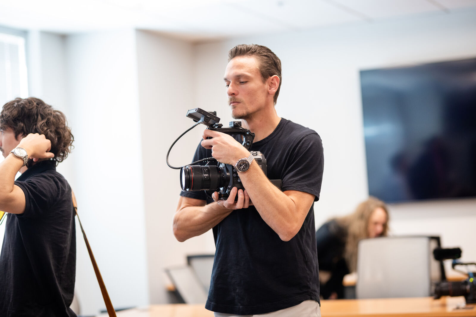 Dr. Hanna Wants To Try, the crew filming at the Arizona Capitol