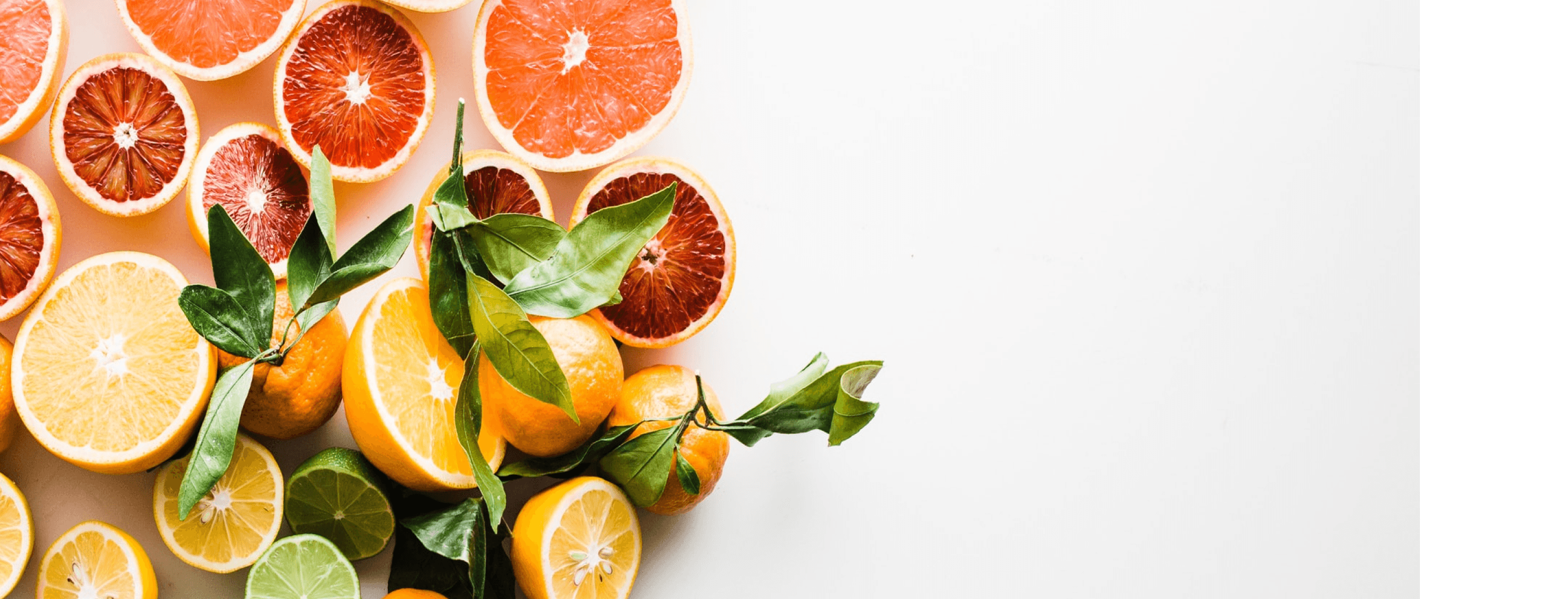 Oranges cut in halves