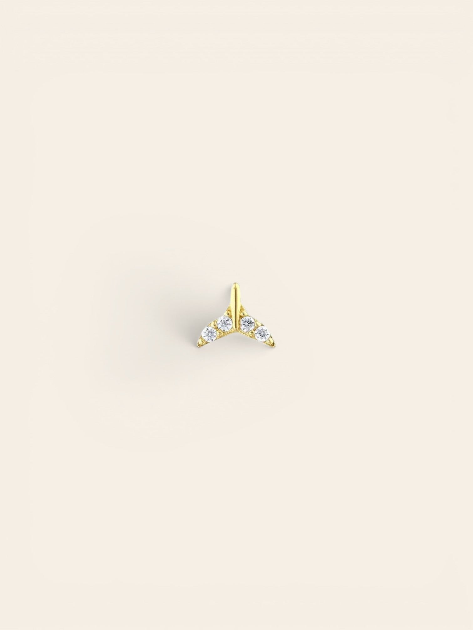 Assos Pırlanta Şık Tasarım Altın Tragus Piercing Küpe Modeli