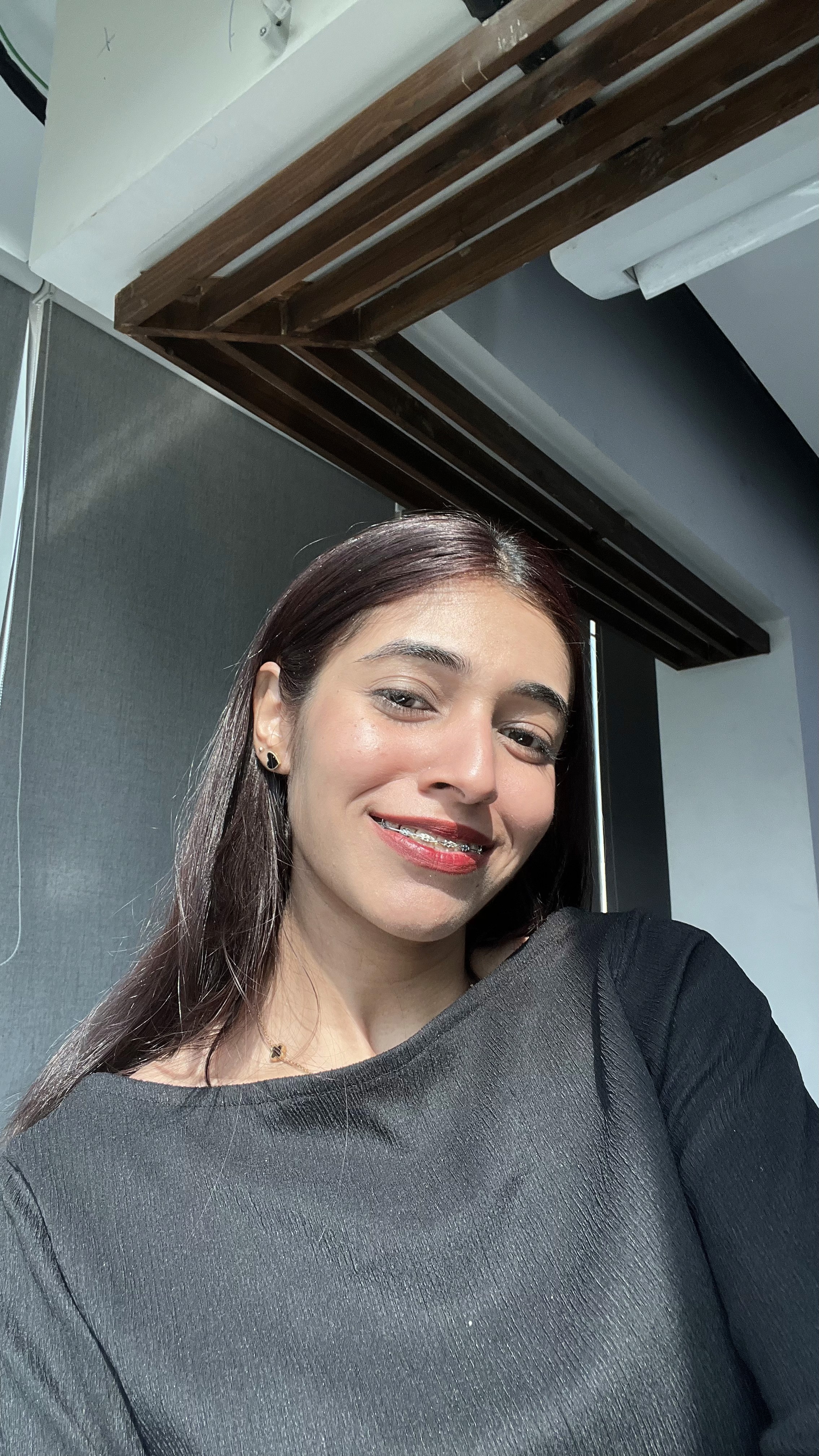 Portrait of portfolio creator – back view