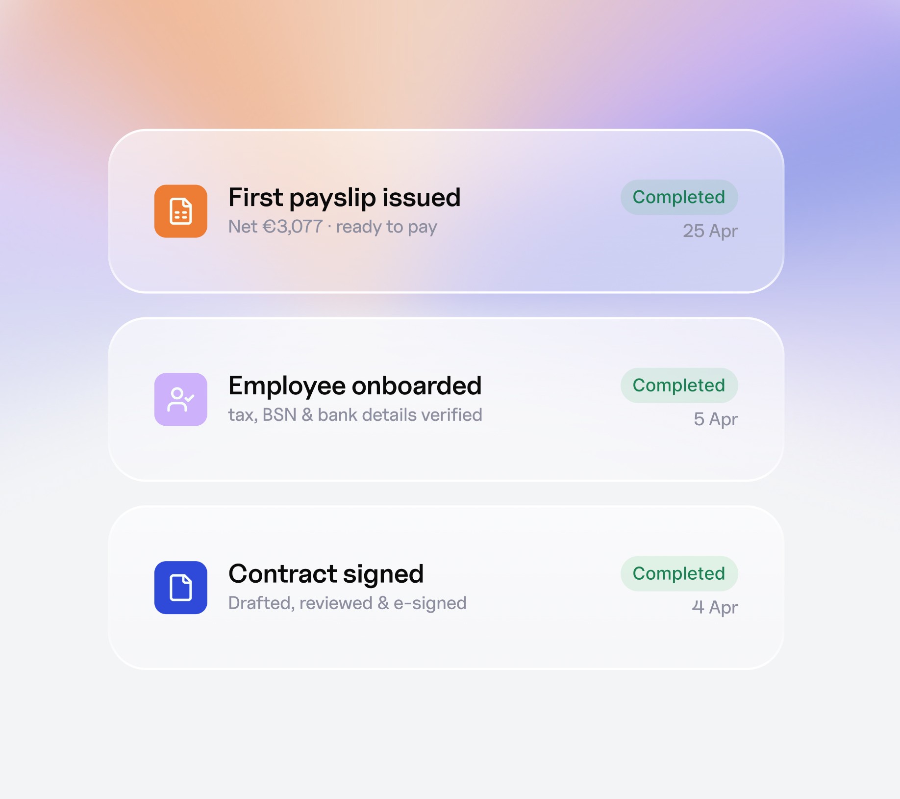 Online salary processing