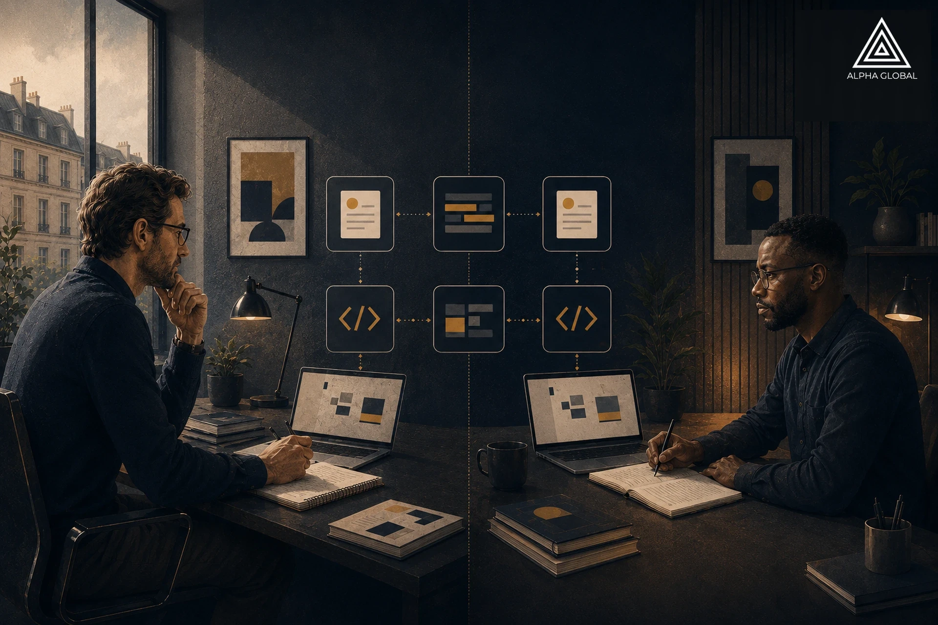Structured remote team versus traditional outsourcing chaos Comparison graphic: Traditional outsourcing model vs startup-ready outsourcing model