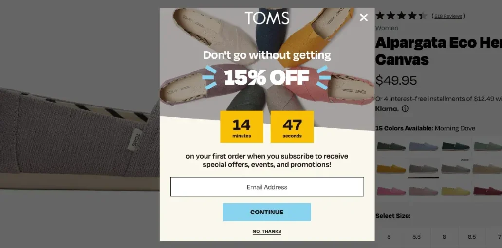 An example of loss aversion marketing strategy by TOMS