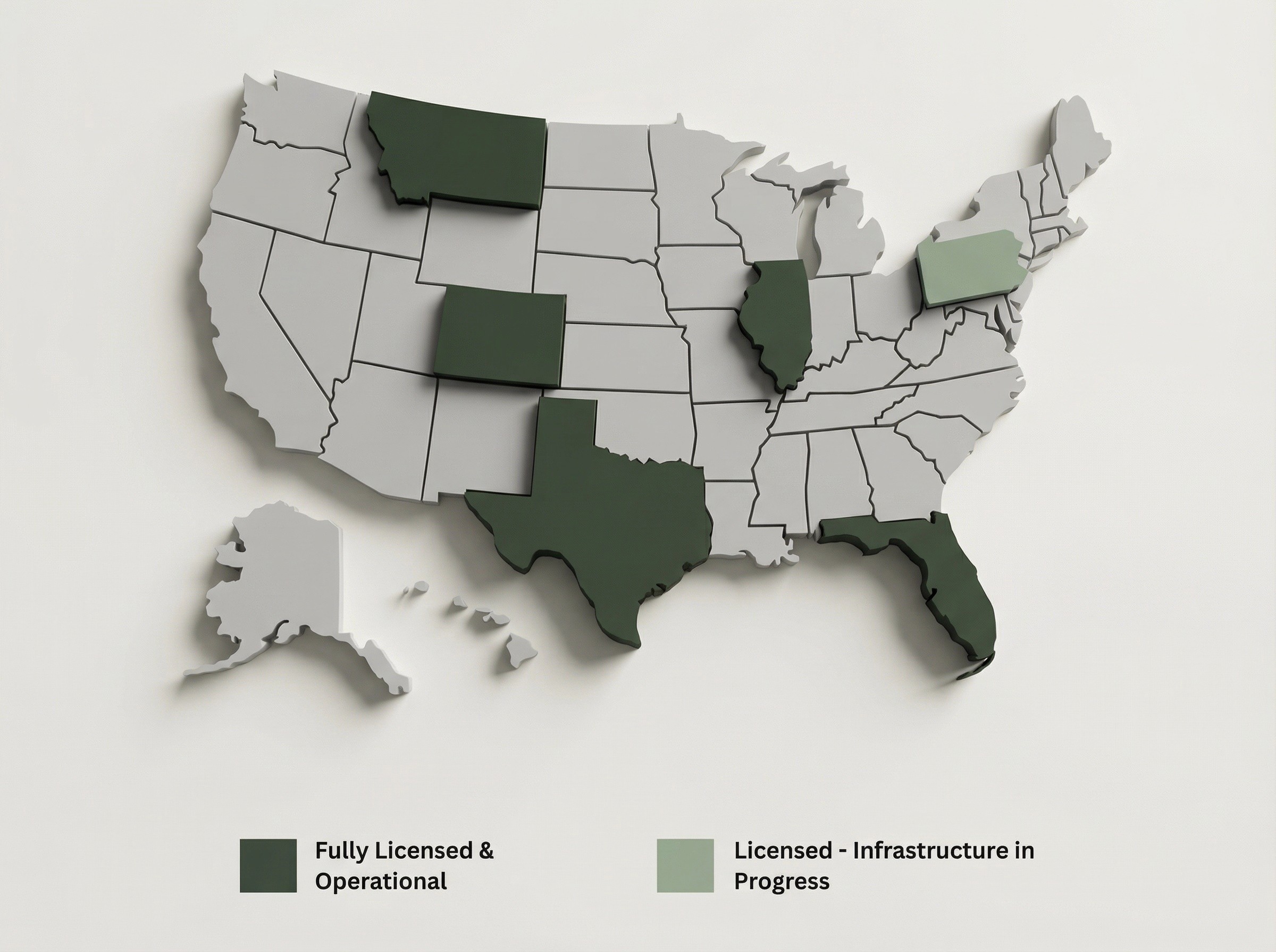a map showing elixium health locations