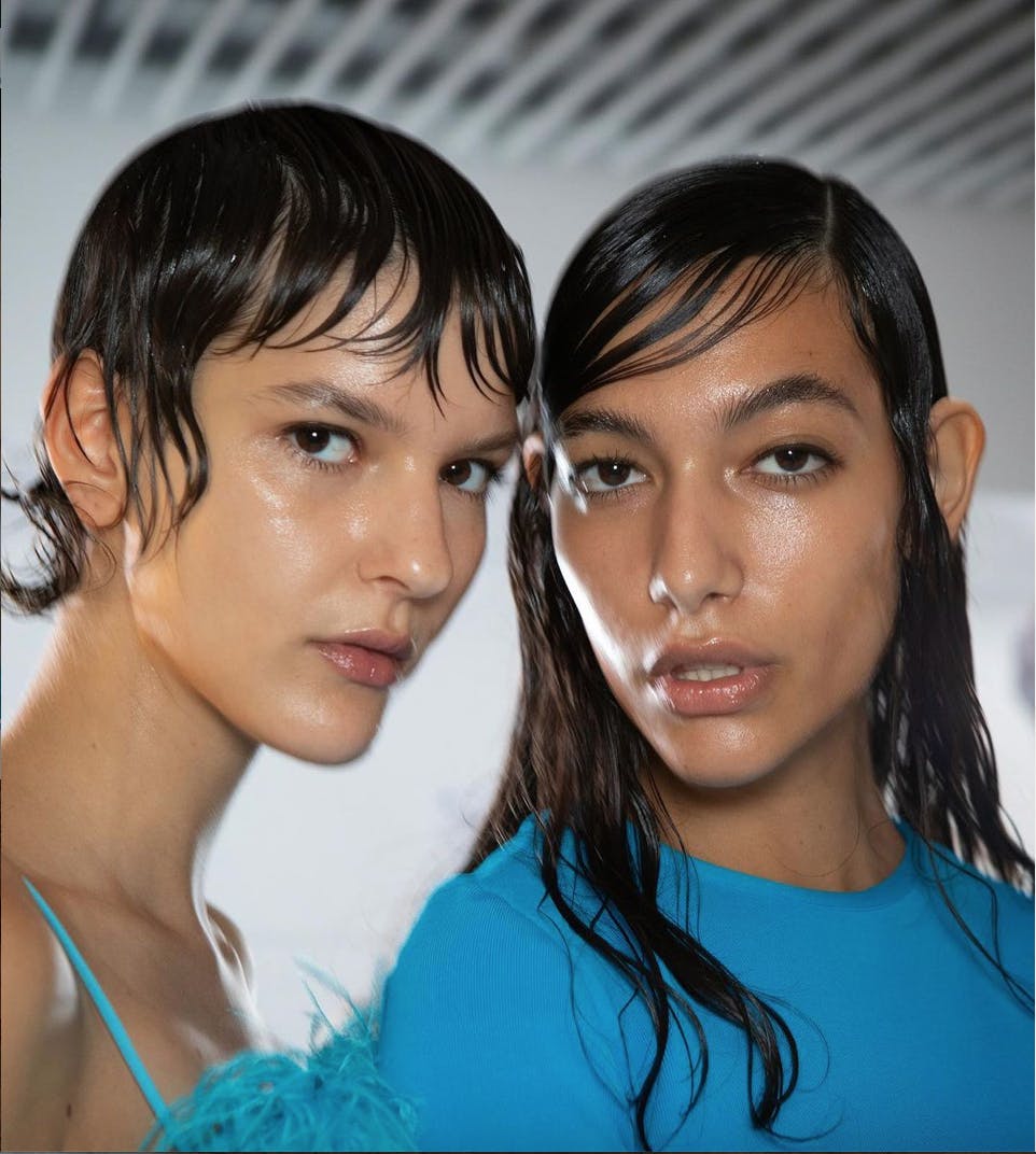 Wet look at London Fashion Week