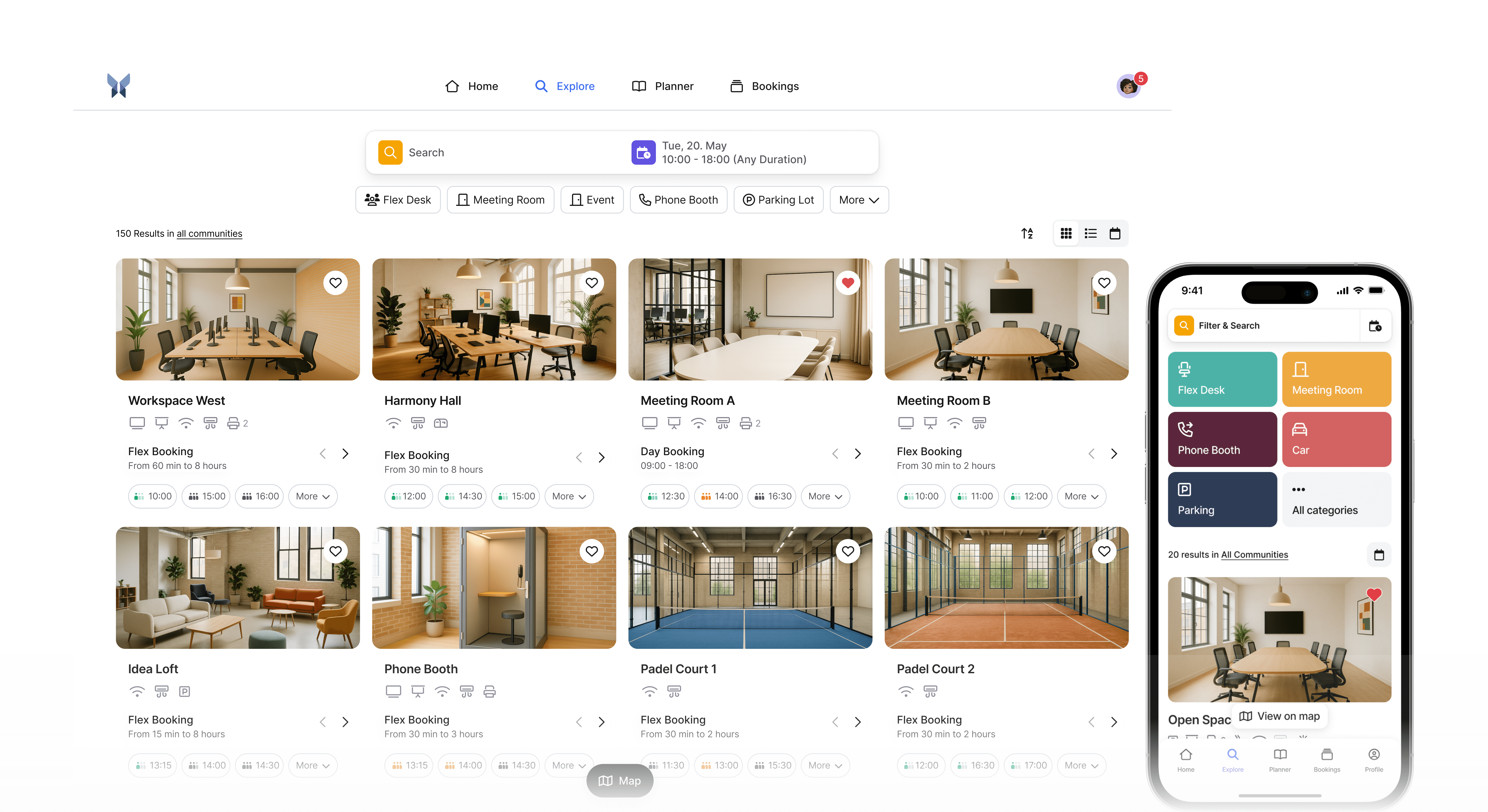 Discover the page and mobile app for workplace booking from anny.