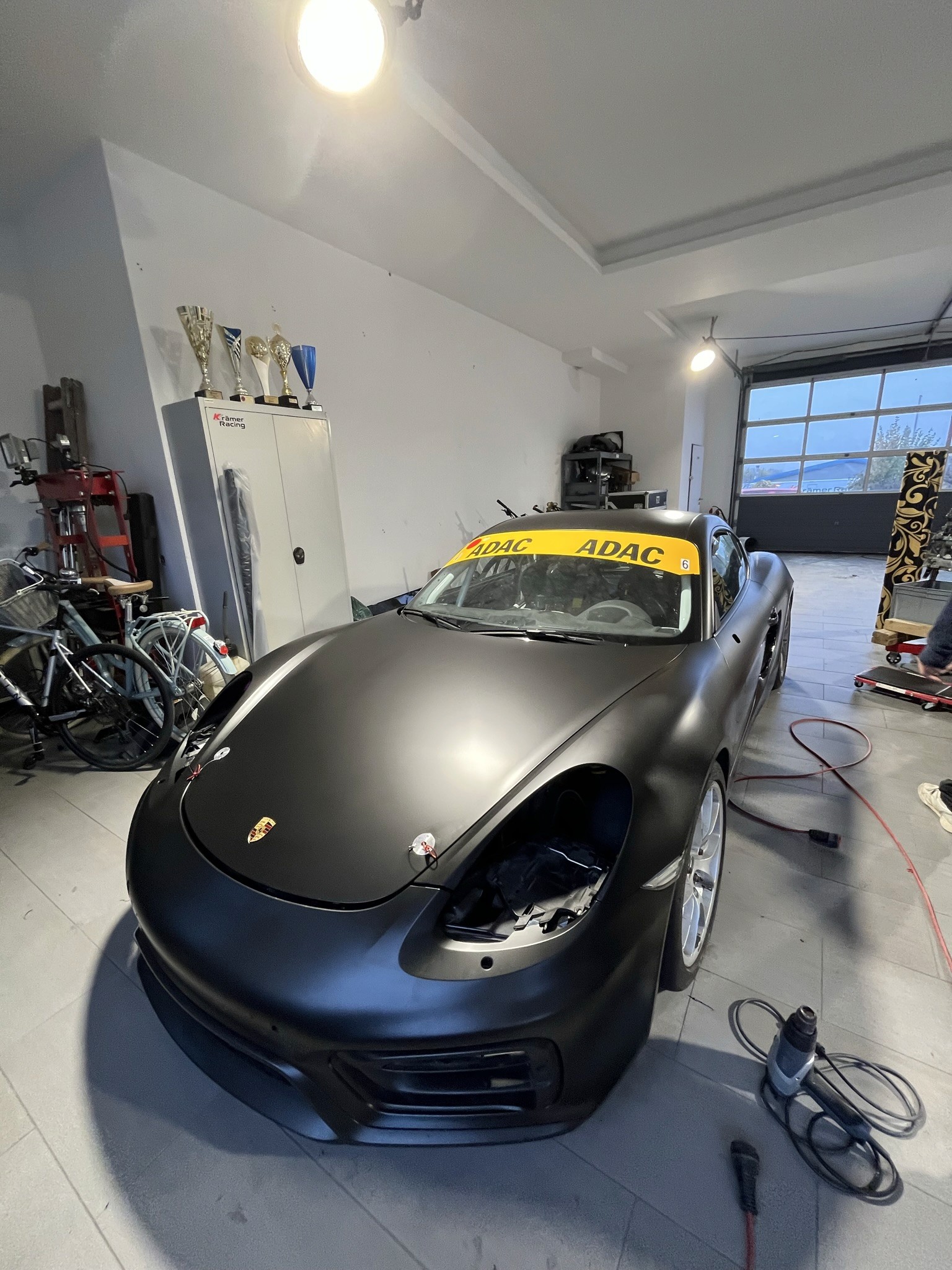 A Motorcycle that was wrapped in Purple Vinyl by Julian Gosetti