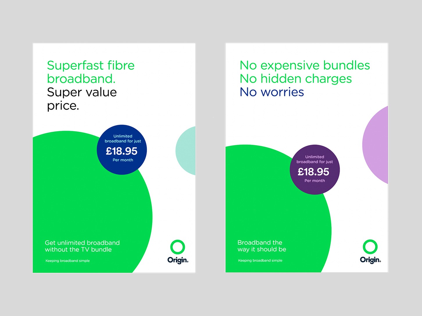 Origin Broadband Poster Designs