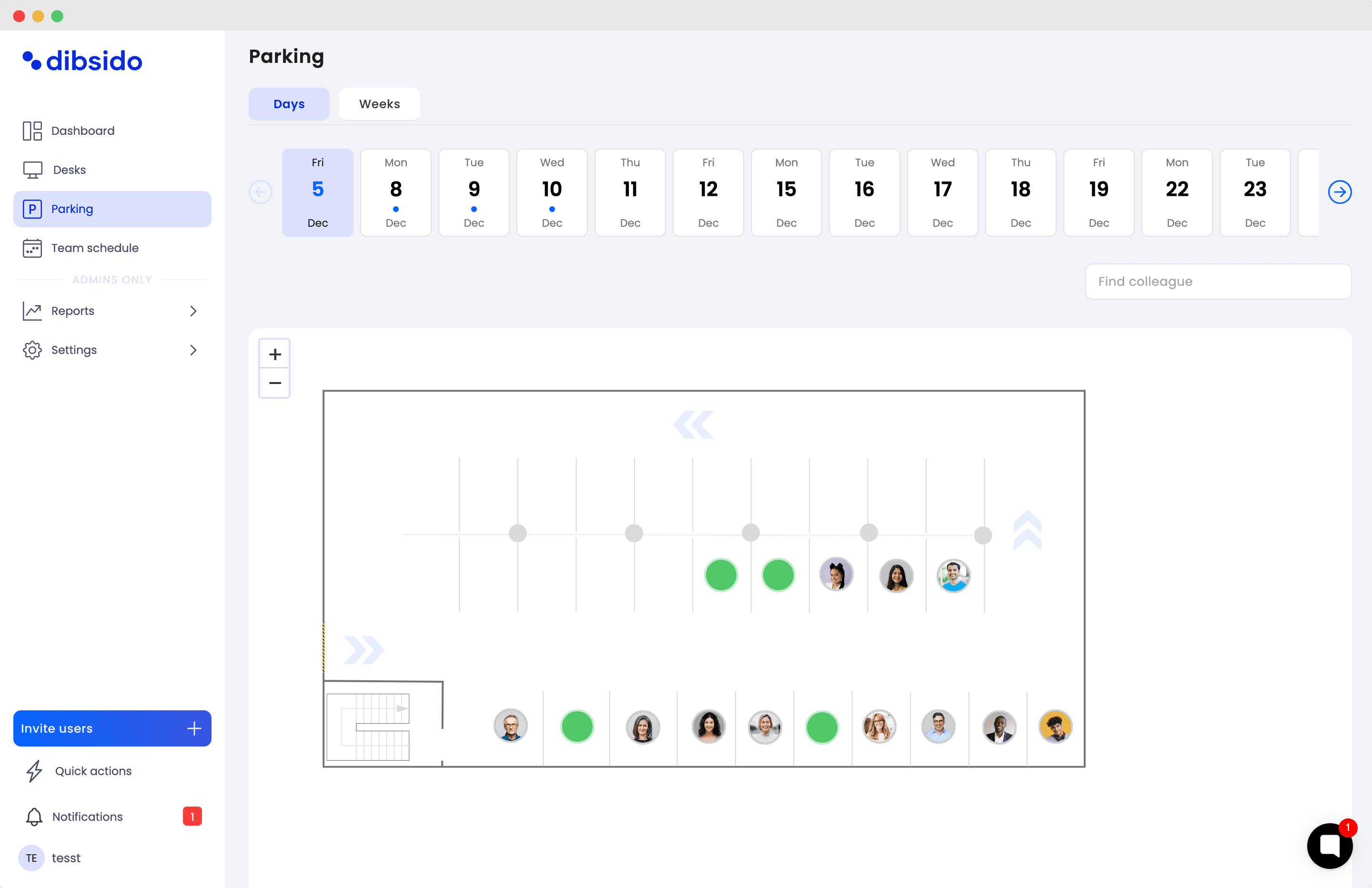 Parking booking system