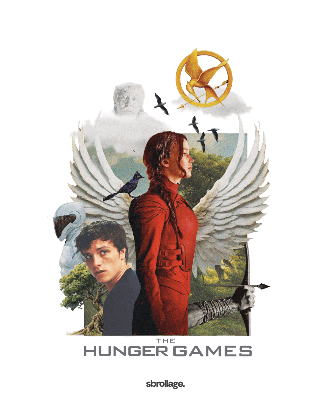 Elegant Figure with Cormorants