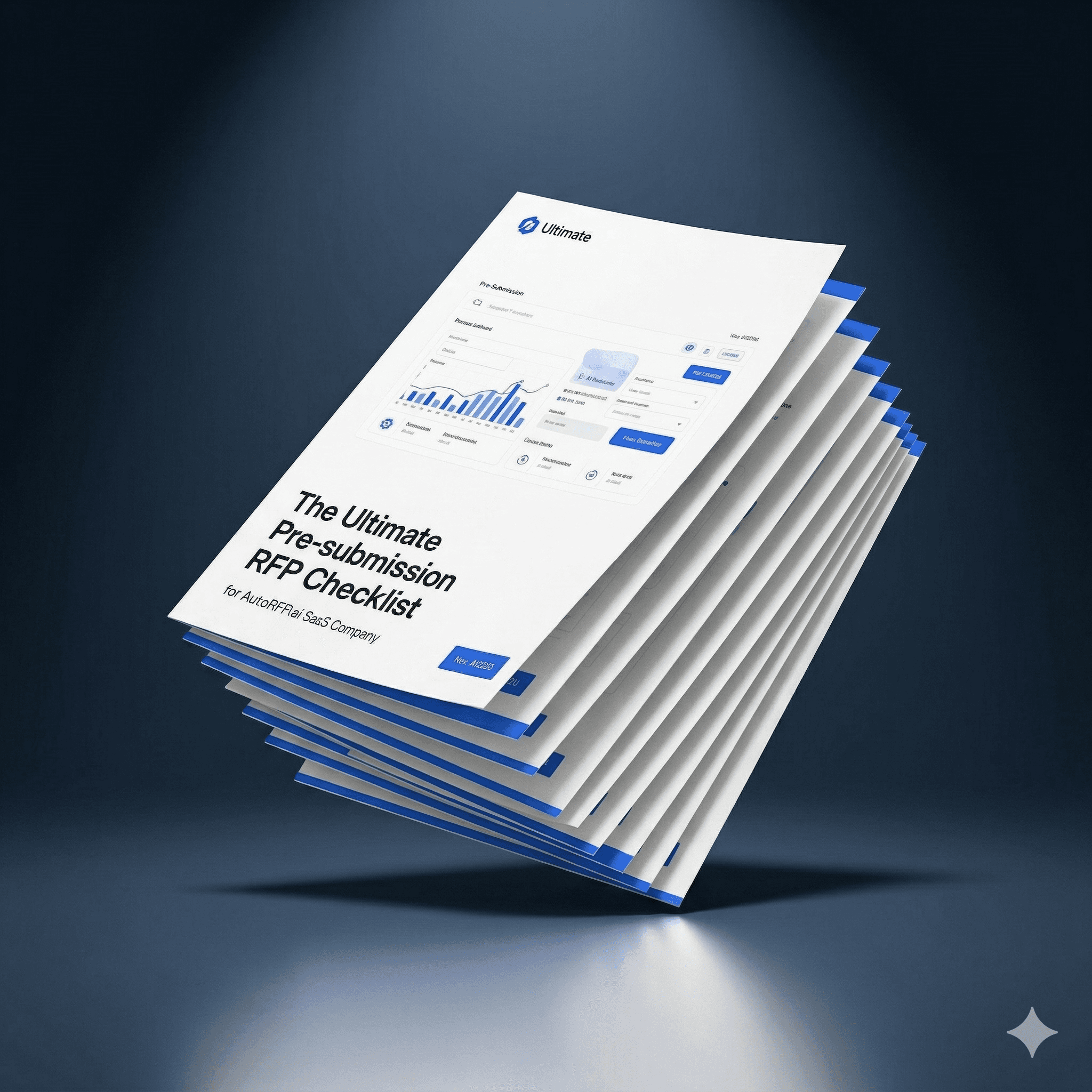 Person at desk completing a pre-submission rfp checklist