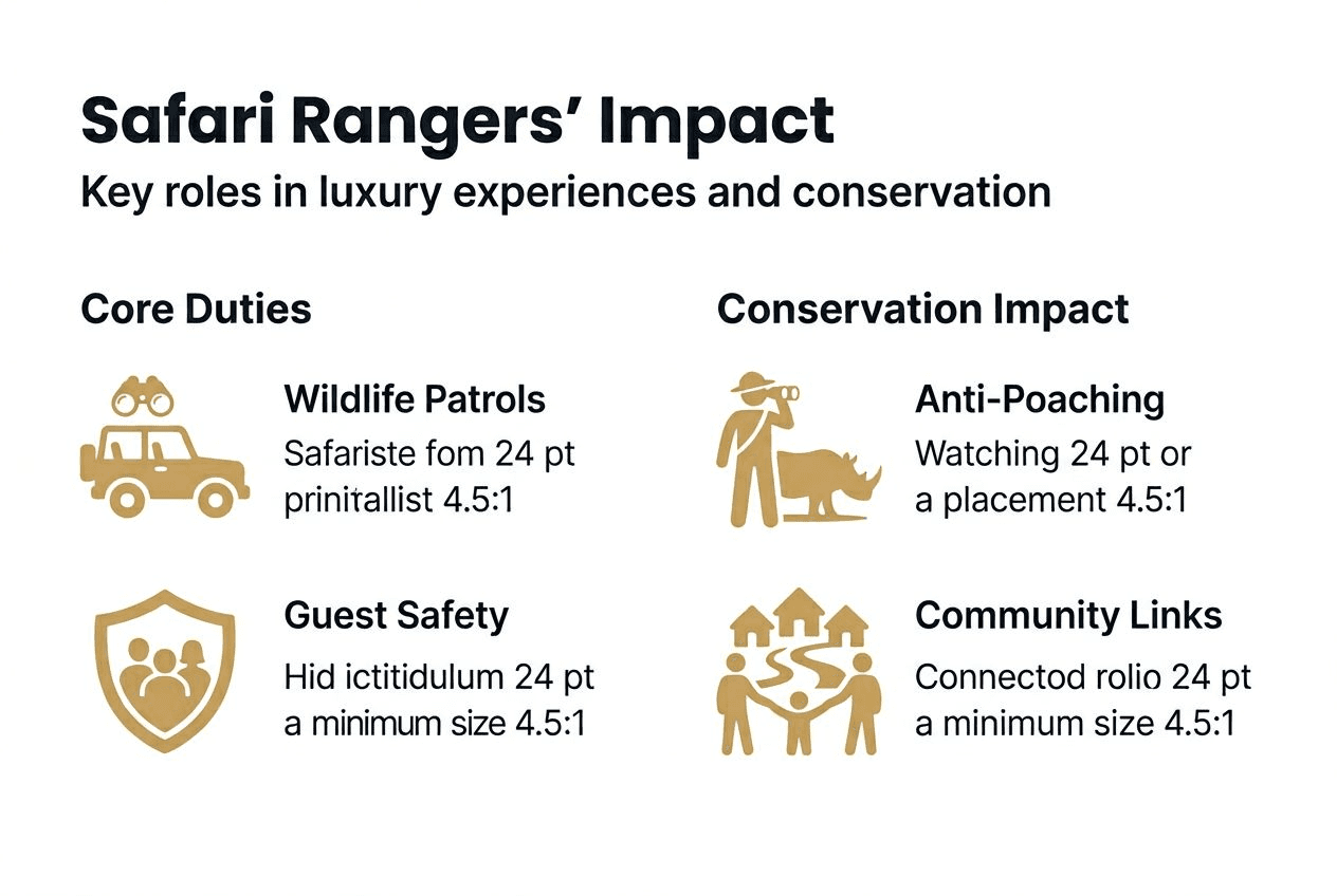 Infographic showing safari rangers' key roles and impact