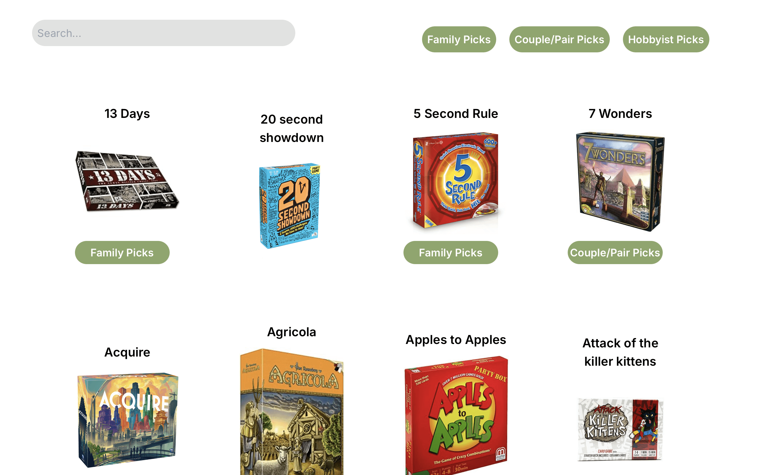 sketch of the landing page, and list of requirements