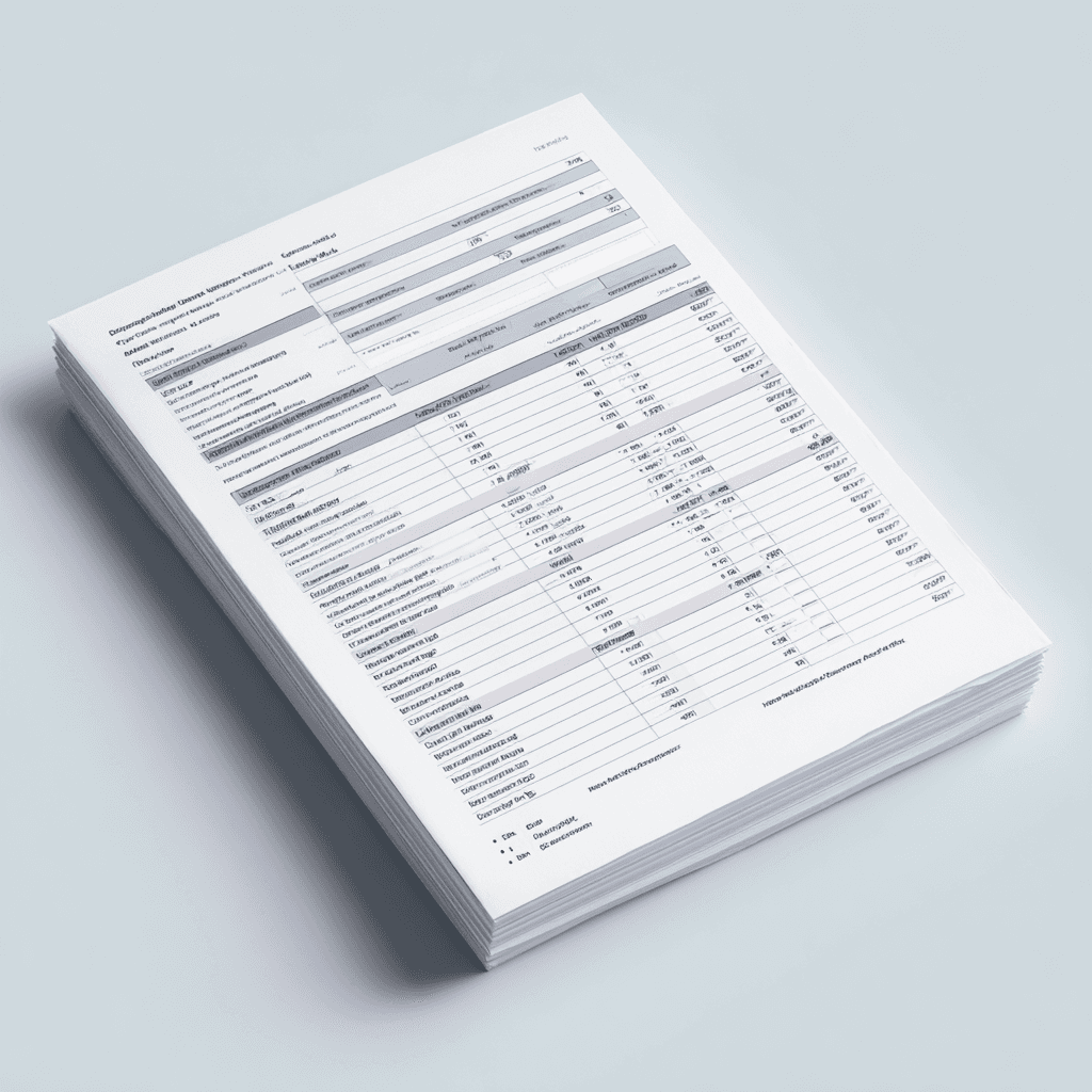 Printed account statements prepared for secure customer communication.