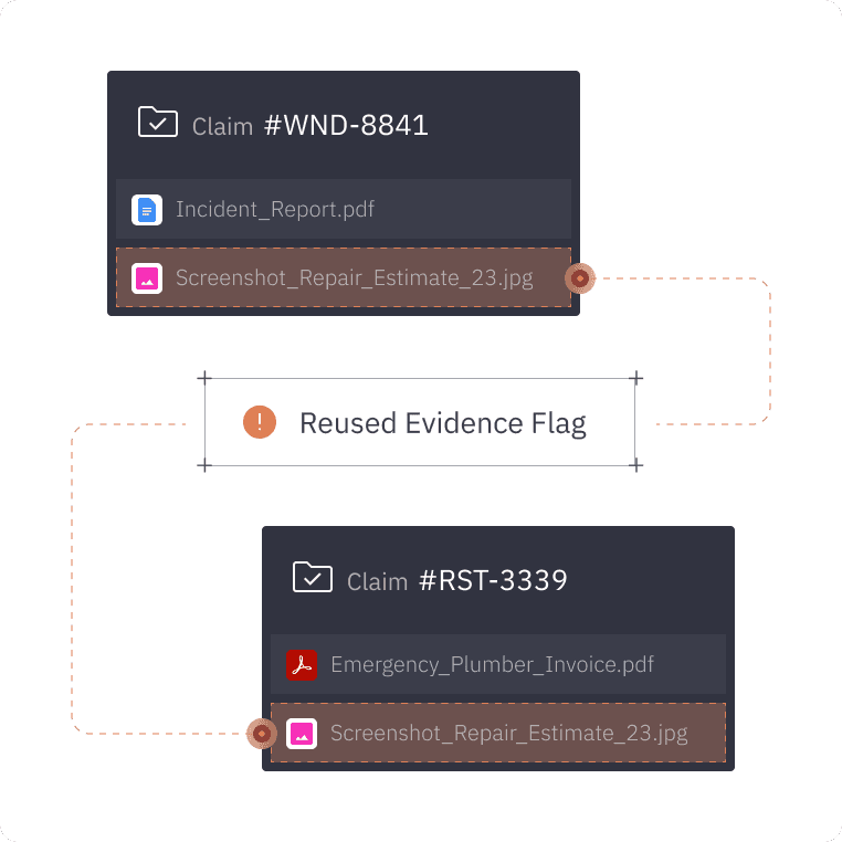 Reused evidence warning illustration