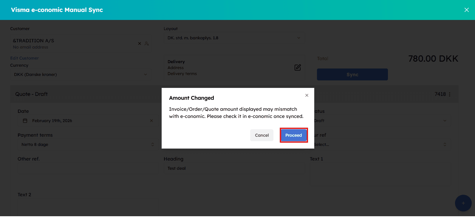 One-click Invoices/Orders/Quotes 