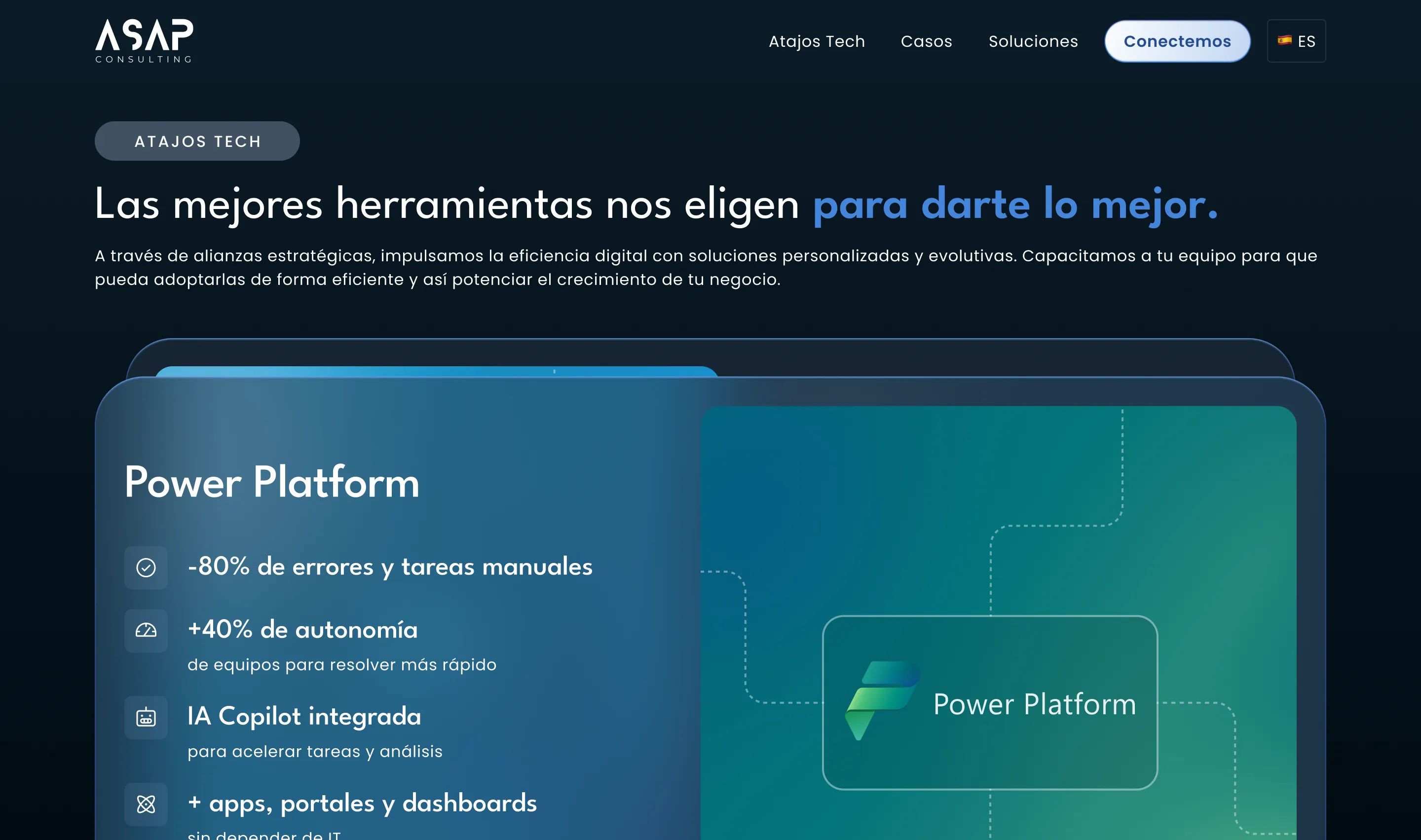 Elemento visual de card de proceso de Arvox Studio