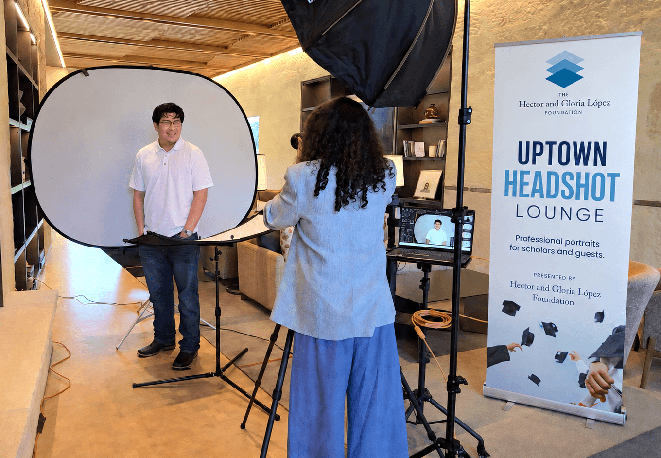 Professional Headshot Lounge experience at a conference