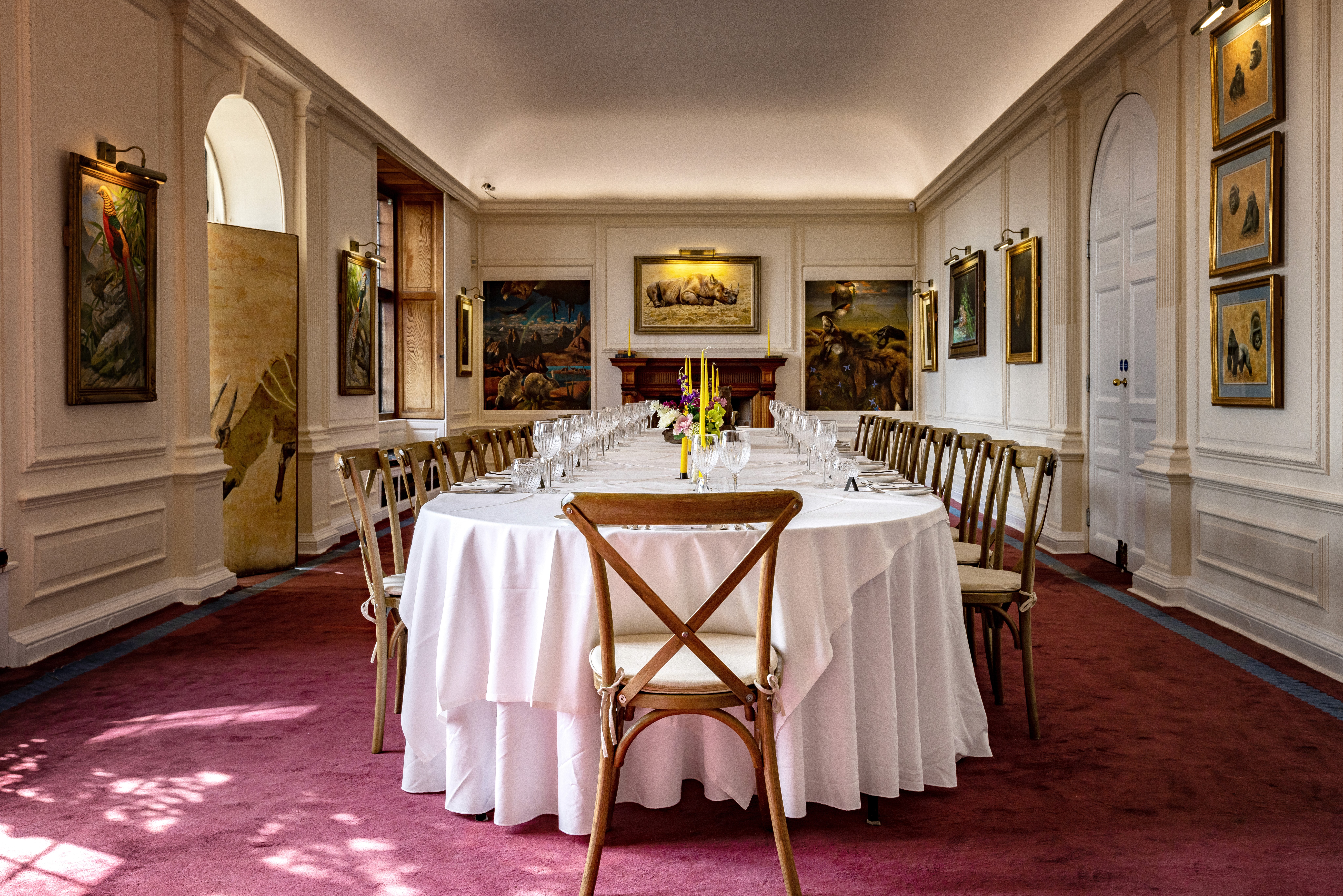 Snow-covered chalet venue for IQUW corporate ski event