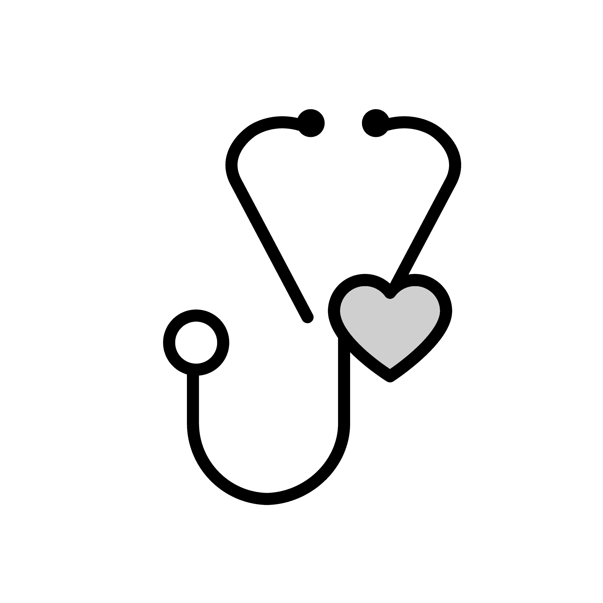 stethoscope with heart