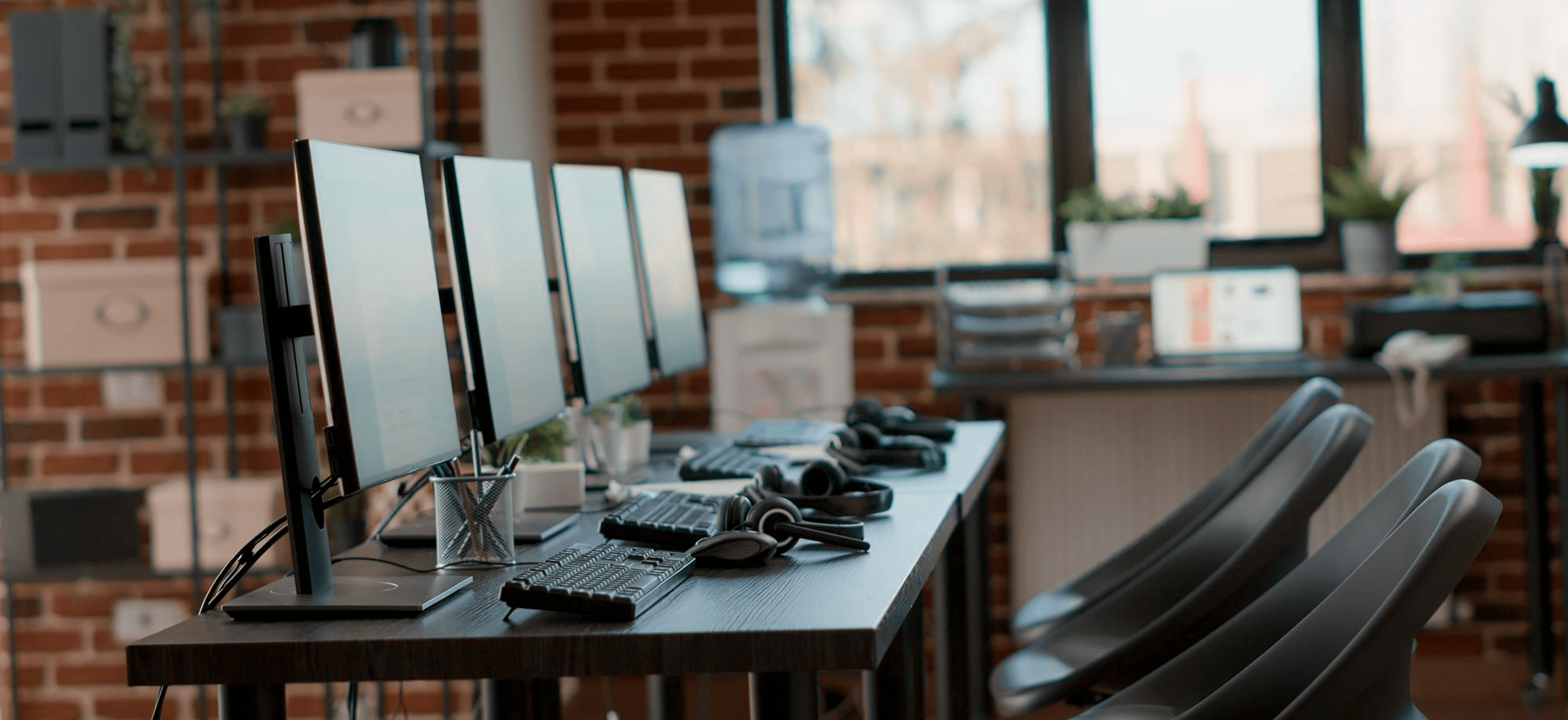 Picturesque landscape with lush greenery and blue sky