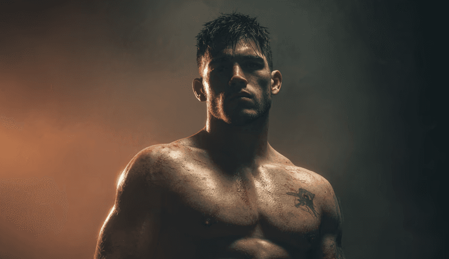 An MMA fighter posing at INNOV8 MMA gym