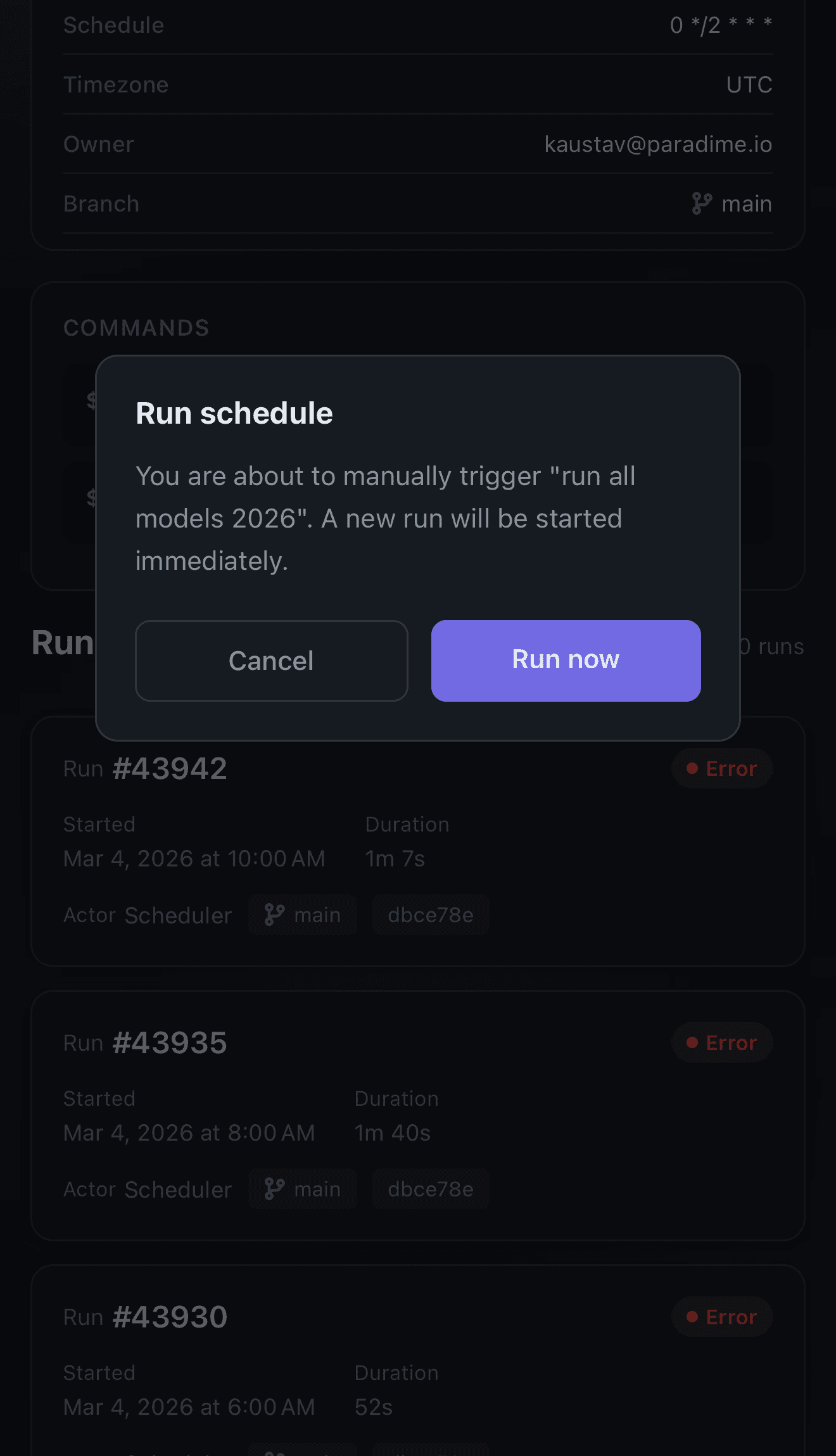 mobile Trigger Bolt Run