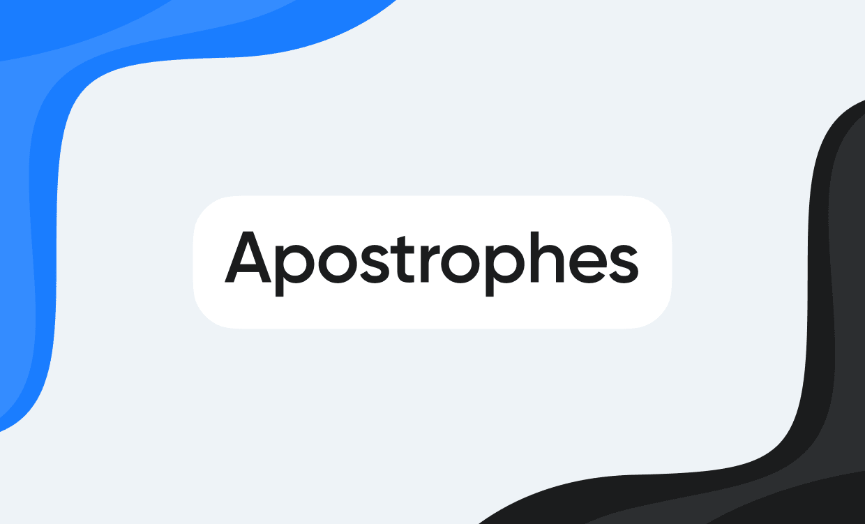 Apostrophes in English
