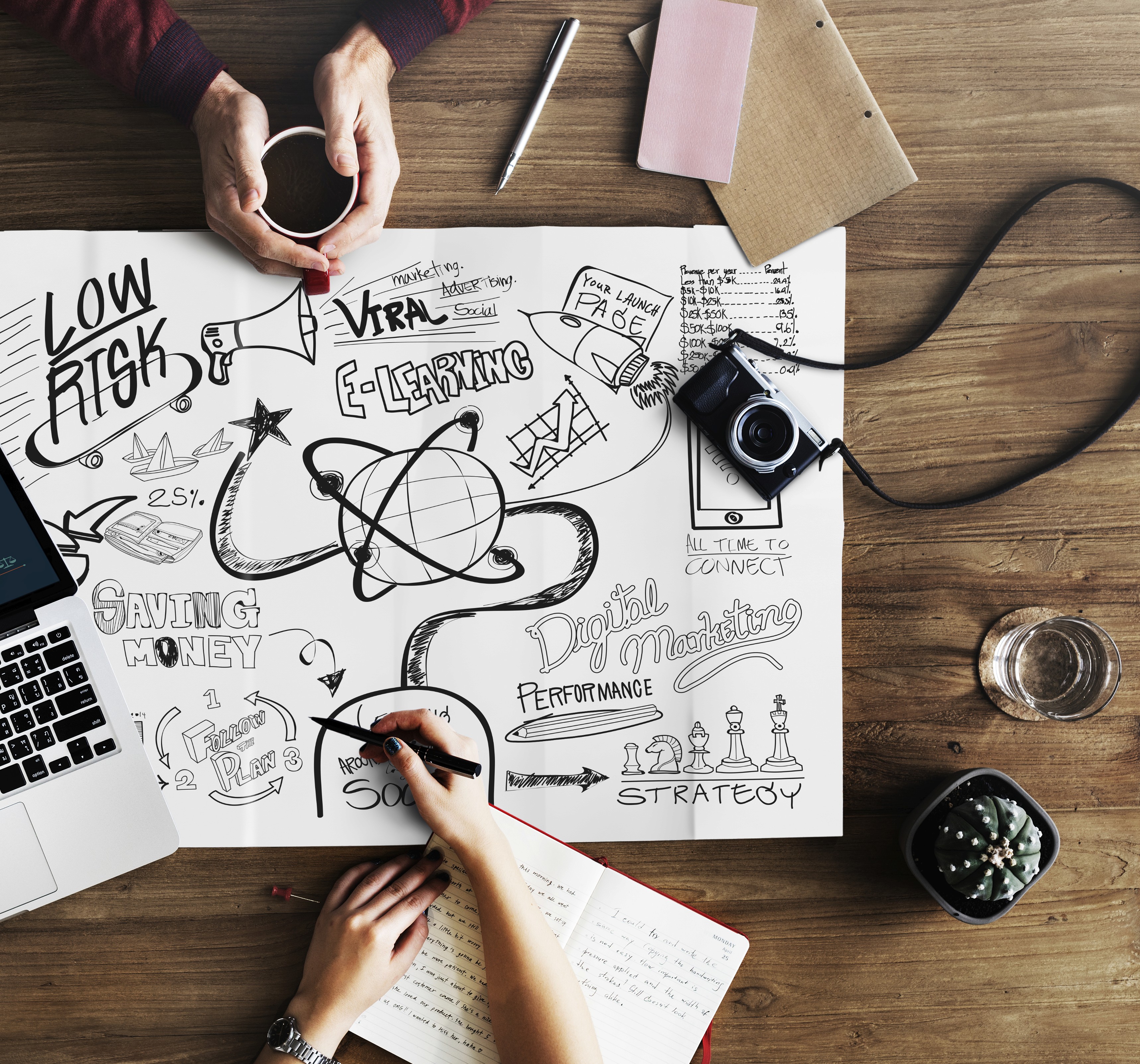 A blurry photo of a bunch of orange flowers